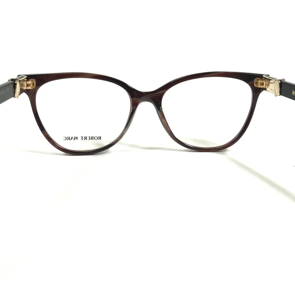 Robert Marc Eyeglasses Frames ORYX-RHS Brown Round Full Rim 52-18-135